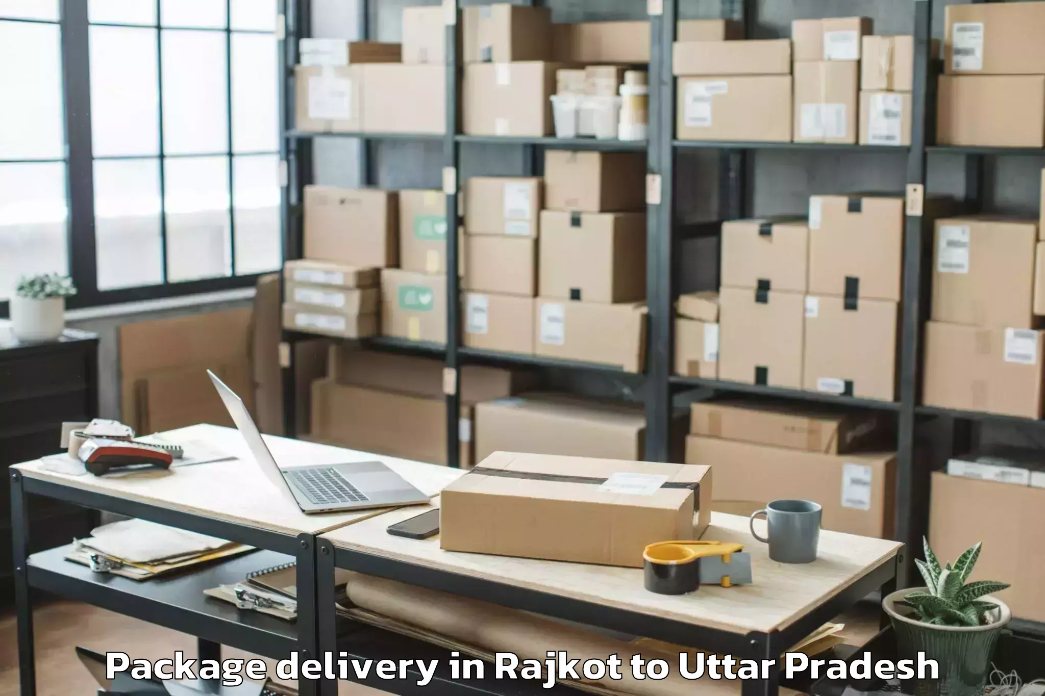 Easy Rajkot to Dhaurahra Package Delivery Booking